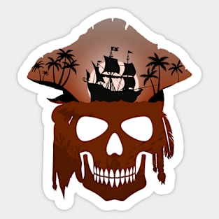 Pirate Skull Sticker